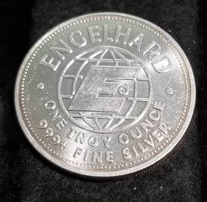 1 TROY OZ. .999 FINE SILVER 1982 ENGELHARD AMERICAN PROSPECTOR
