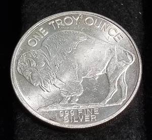 1 TROY OZ. .999 FINE SILVER INDIAN BUFFALO DESIGN