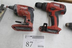 lot 87 image: Lot of (2) Hilti Cordless Drills - SD 4500-A22, SF 6H-A22