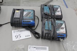 lot 95 image: Lot of (3) Makita 7.2-18V Chargers DC18RC