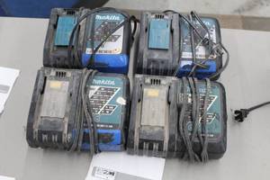 lot 94 image: Lot of (4) Makita 7.2-18V Chargers DC18RC