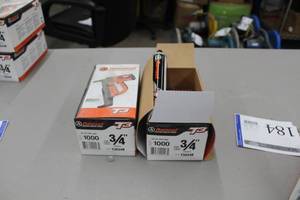 lot 186 image: Lot of (2) Ramset T3 Fastener 34 with Fuel Cell 1000-count Box