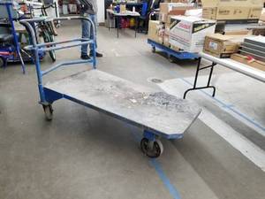lot 166 image: Industrial Wood Deck Platform Truck