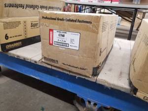 lot 204 image: Lot of (6) Grabber Collated Drywall Screws Phosphate Bugle Head Phillips Fine 6x2 C768 1000-count Box
