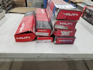 lot 212 image: Lot of (7) Hilti Collated Drywall Screws Assorted Size 1000-count Box