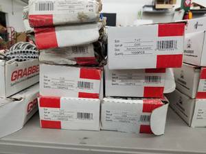 lot 208 image: Lot of (7) Grabber Collated Drywall Screws Phosphate Bugle Head Phillips Coarse 7x2 C500 1000-count Box