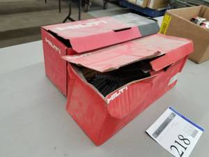 lot 218 image: Lot of (2) Hilti Fasteners 1000-count Box