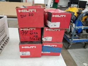 lot 214 image: Lot of (6) Hilti Collated Drywall Screws Assorted Size 1000-count Box