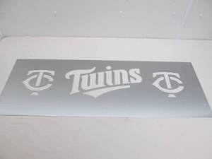 lot 31 image: Minnesota Twins Laser Cut Metal Art