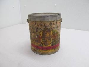 lot 34 image: antique stone ordean metal container
