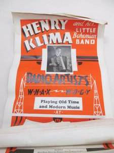 lot 58 image: vintage Henry Klima band posters