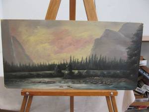 lot 89 image: vintage Mohler oil on canvas board