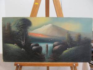 lot 90 image: vintage Mohler oil on canvas board