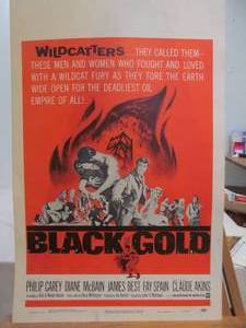 lot 92 image: vintage 1962 Black Gold  numbered movie poster