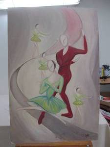 lot 105 image: vintage GTT Graham oil on canvas