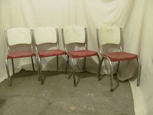 lot 175 image: Vintage Metal Dining Chairs
