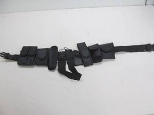 lot 212 image: Ammo belt, pouches, magazine, flashlight