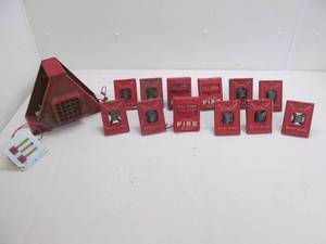 lot 215 image: Vintage fire alarm switches