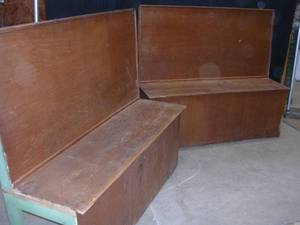 lot 79 image: WOODEN BENCHES