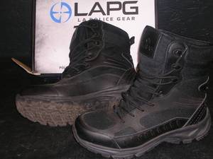 lot 100 image: LAPG LA POLICE GEAR BOOTS