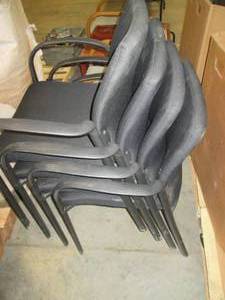 (4) Stackable Chairs Like New (Bl...