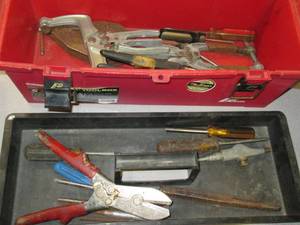 Plano Plastic Tool Box With Assorte...