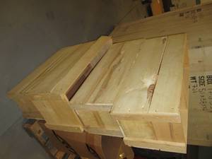 (4) Unfinished Wood Crates...
