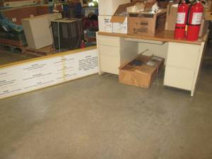 Large Lot of UnsoldUnclaimed Items (2) Fire Extinguishers, Desk, Restaurant Display, & More See Photos