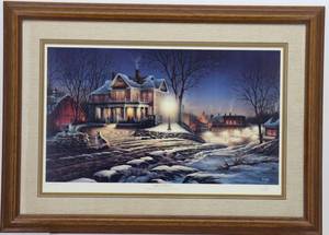 lot 9 image: Lights of Home by Terry Redlin