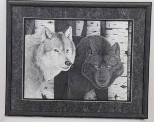 lot 22 image: Wolves by Rock Bakken