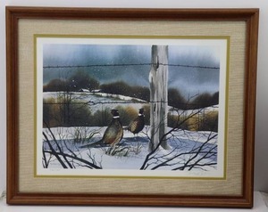 lot 23 image: 2 Pheasants by Terry S Palm