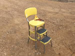 lot 28 image: Vintage Cosco Pull-out Step-Stool Chair