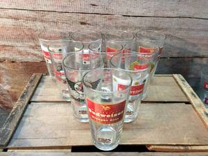 lot 36 image: 10 Budweiser Collector Series Beer Glasses