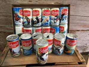 lot 38 image: Vintage Schmidt Beer Wildlife Cans