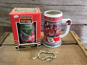 lot 39 image: Nascar Dale Earnhardt, Jr Bracelet, Beer Steins