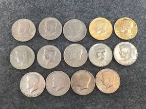 lot 55 image: Kennedy Half Dollars including 2 Gold Tone
