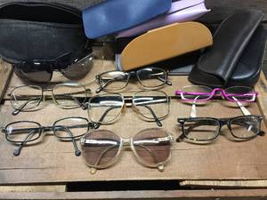 lot 51 image: Vintage Eyeglasses including Safilo - and cases