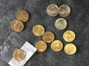 lot 65 image: Susan B, Sacagawea, President Dollars