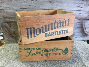lot 76 image: 2 Vintage Pear Crates