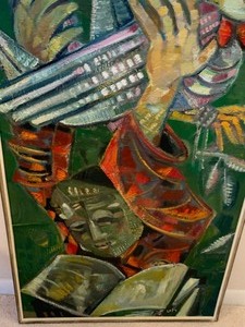 lot 61 image: Framed Original Oil on Board Painting