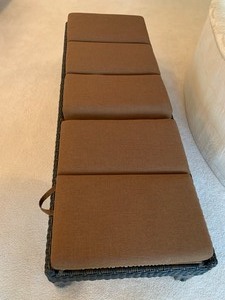 lot 54 image: Sunbrella Woven Chaise Lounger wWheels