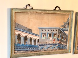 lot 72 image: Pair of Asian Framed Art Pieces