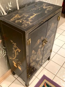 lot 96 image: Asian Inspired Two Door Cabinet