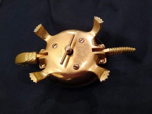 lot 20 image: Adorable Black and Gold Turtle Figurine Bell
