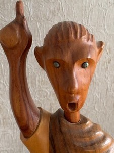 lot 122 image: Wood Caricature Carving by Romano