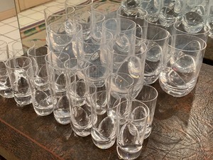 lot 106 image: Daum Lowballs and Shot Glasses- 1960s Corelle Pattern