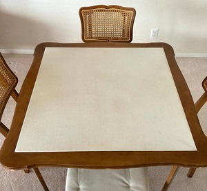 lot 117 image: Vintage Card Table and Chairs Set by Stakmore Co