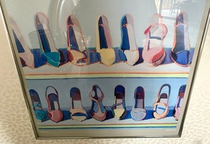 lot 109 image: Framed Print Thiebaud Art Shoe Rows (1981)