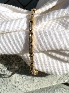 lot 155 image: 14K Baguette Diamond Tennis Bracelet