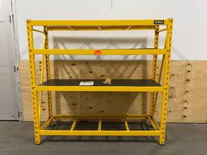 DEWALT Yellow 4-Tier Steel Garage Storage Shelving Unit (77 in. W x 72 in. H x 24 in. D)